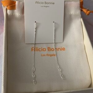 Alicia Bonnie Thread Earrings - Lydia Silver
